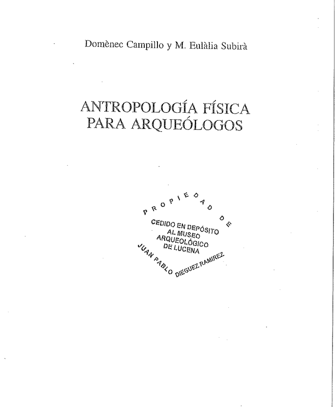 Antropología física para arqueólogos